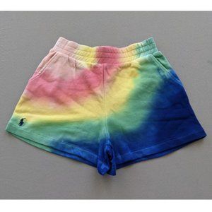 Polo Ralph Lauren Size 6X Girl Tie Dye Short Logo Casual Elastic Waist Pocket
